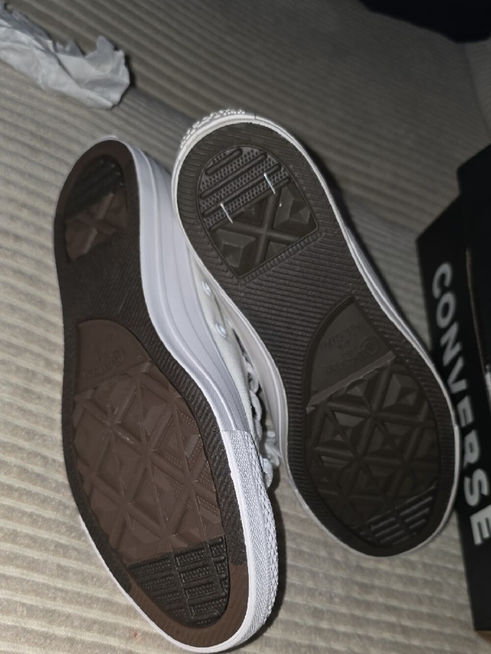 Converse All White High Top Canvas Sneakers - Picture 3 of 5